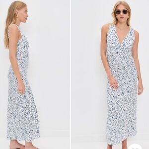 Like-New Reformation Brayden Knit Midi Dress - Nile Blue, M